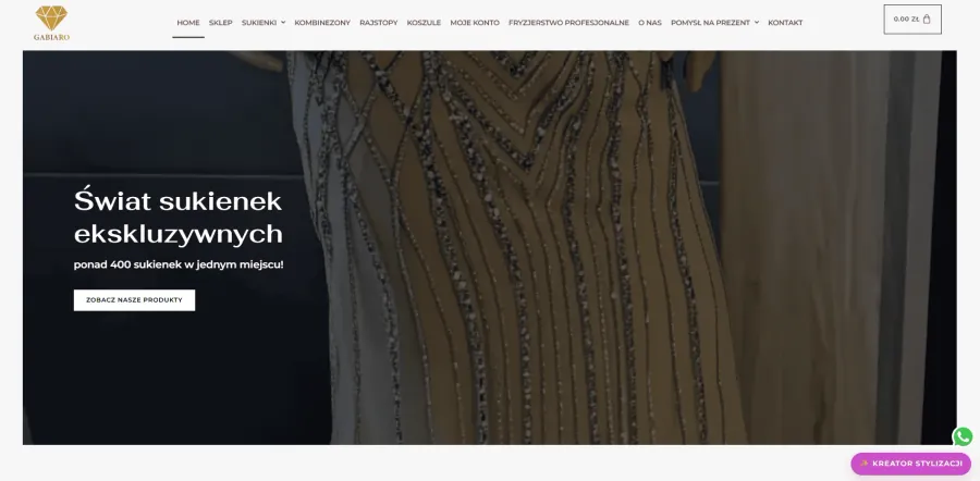 Sklep internetowy i strona wizytówkowa — Butik Gabiaro