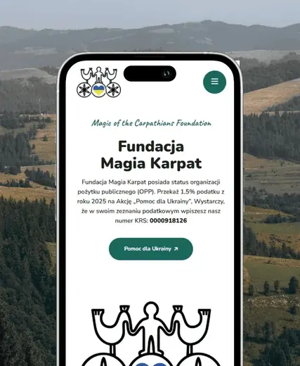 Realizacja strony internetowej MagiaKarpat.pl — portfolio agencji webowej Przemyśl