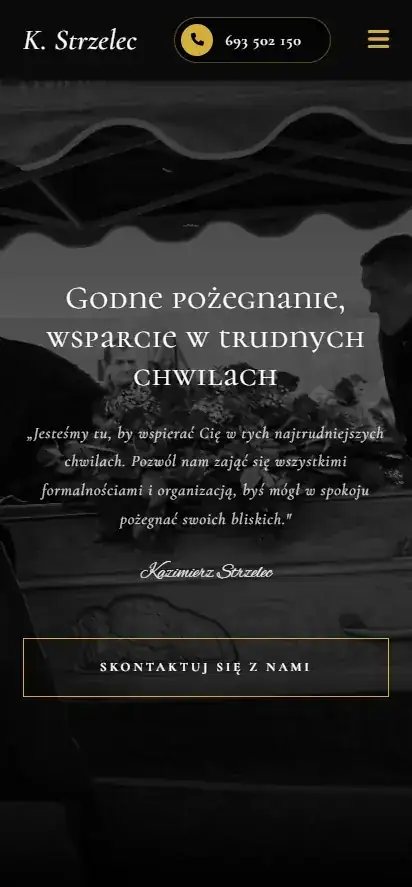 Strona internetowa dla zakładu kamieniarskiego — Strzelec, Podkarpacie